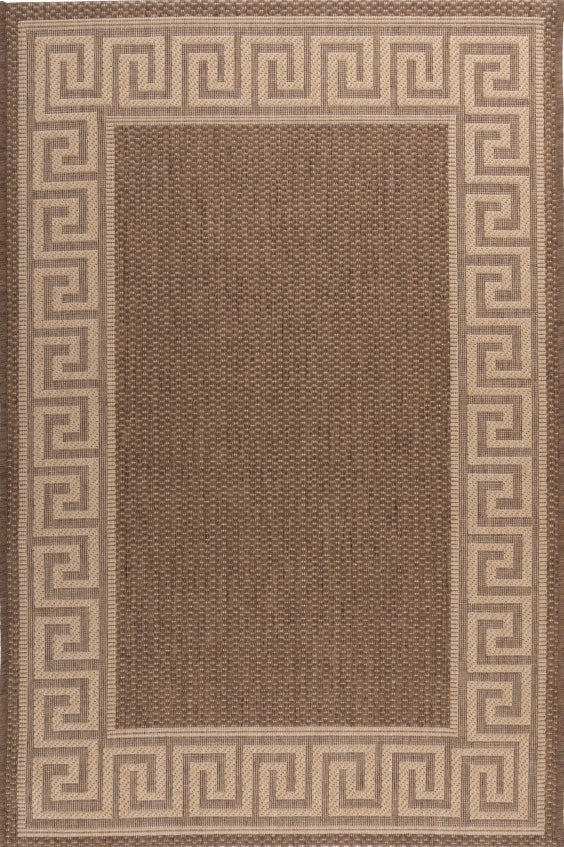 Finca 502 Coffee Border Outdoor/Kitchen Rug, full view
