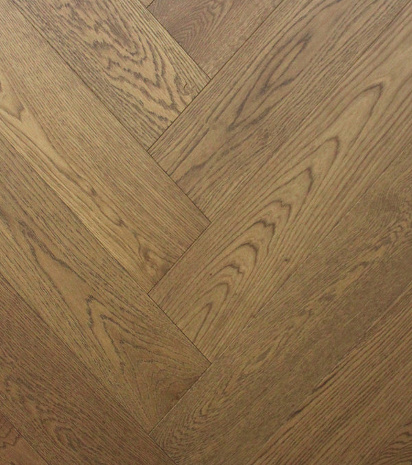 Swish Oak Natura Herringbone Fiano Brown rich caramel brown engineered oak herringbone flooring swatch