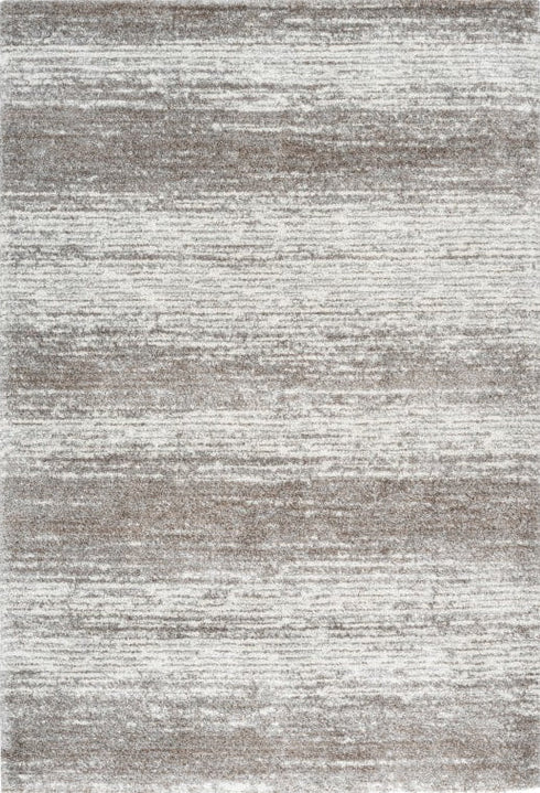 Harmony 400 Modern Plain Beige-Silver Rug with Abstract Lines, full view