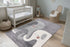 High pile children’s rug featuring affectionate elephant design