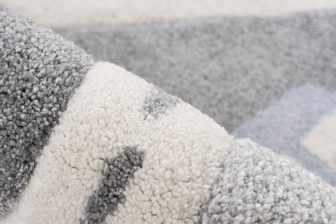 Happy 310 - Grey Kids Rug with Scenic Adventure Design