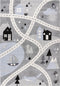 Happy 310 - Grey Kids Rug with Scenic Adventure Design, full view