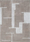 Indulgence Geo Lines Beige Grey Rug - INDU002, full view