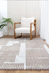 Indulgence Geo Lines Beige Grey Rug - INDU002