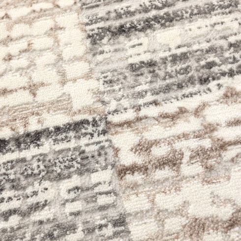 Jade Distressed Checkers Grey Beige Rug - JADE004 - Adore Rugs & Flooring