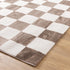 Jade Checkers Cream Brown Rug - JADE007 - Adore Rugs & Flooring