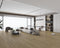 Open-plan lounge with a mid greige-tan laminate plank floor