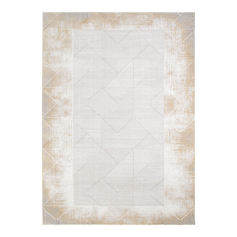 IN STORE ONLY - Lazer 01 - Beige Gold Geometric Rug