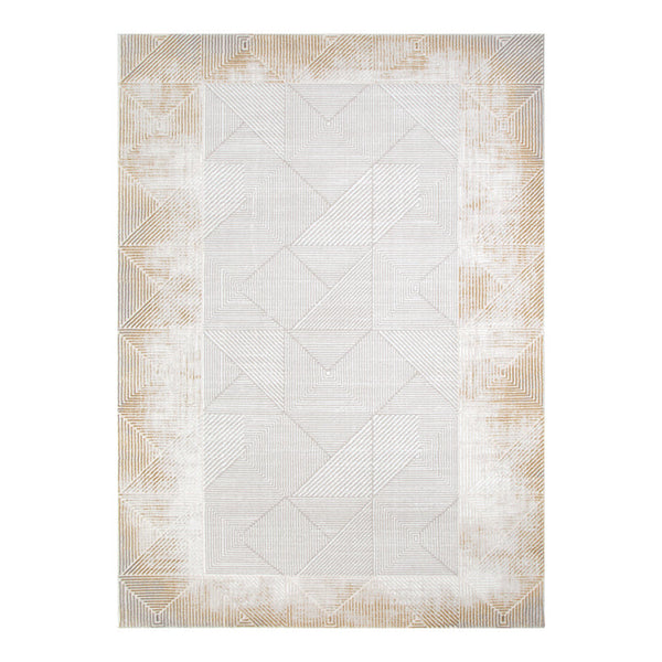 IN STORE ONLY - Lazer 01 - Beige Gold Geometric Rug