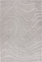 Lotus 302 - Light Grey Rug with Wavy Line Design, full view