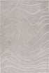 Lotus 302 - Light Grey Rug with Wavy Line Design, full view