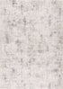 Pierre Cardin Lyon 504 Silver Transitional Rug with Faded Motif, full view