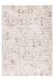 Distressed area rug with vintage beige and brown pattern