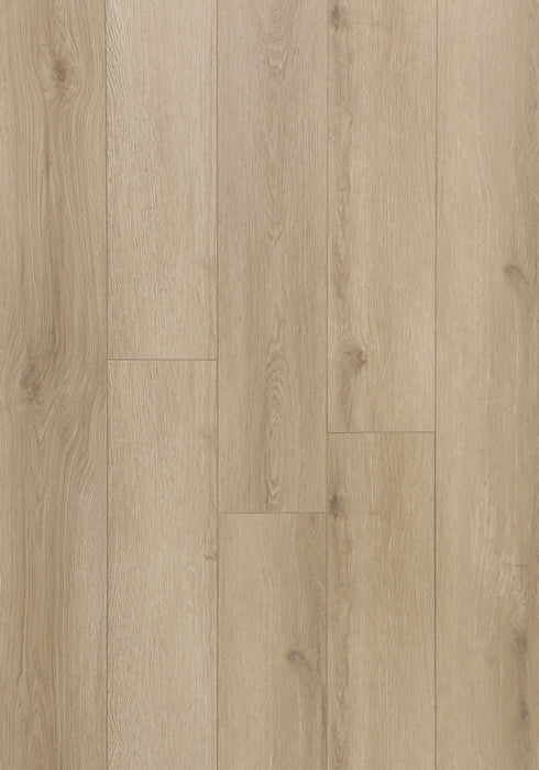 Swish Aqua Manhattan Oak swatch - cool grey-brown oak decor in 12.3mm laminate flooring
