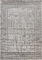 Marmaris 404 Grey Rug with Silver Border, full view