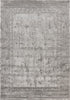 Marmaris 404 Grey Rug with Silver Border, full view
