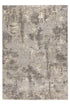 Abstract area rug with distressed stone-like pattern in grey and beige