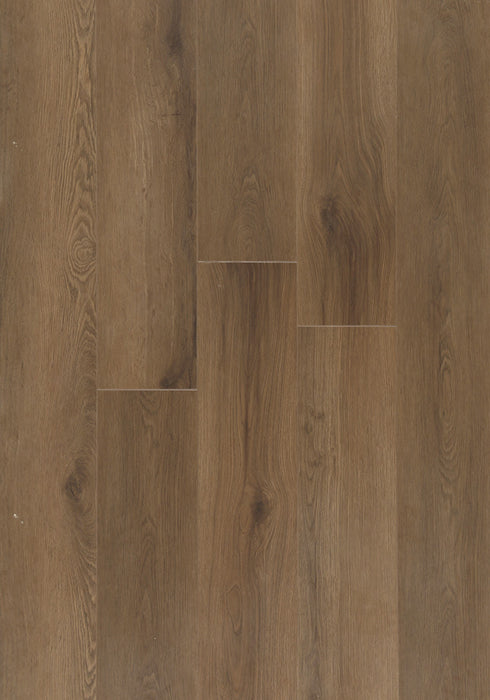Swish Aqua Montreal Oak swatch - cool mid-brown oak decor in 12.3mm laminate flooring