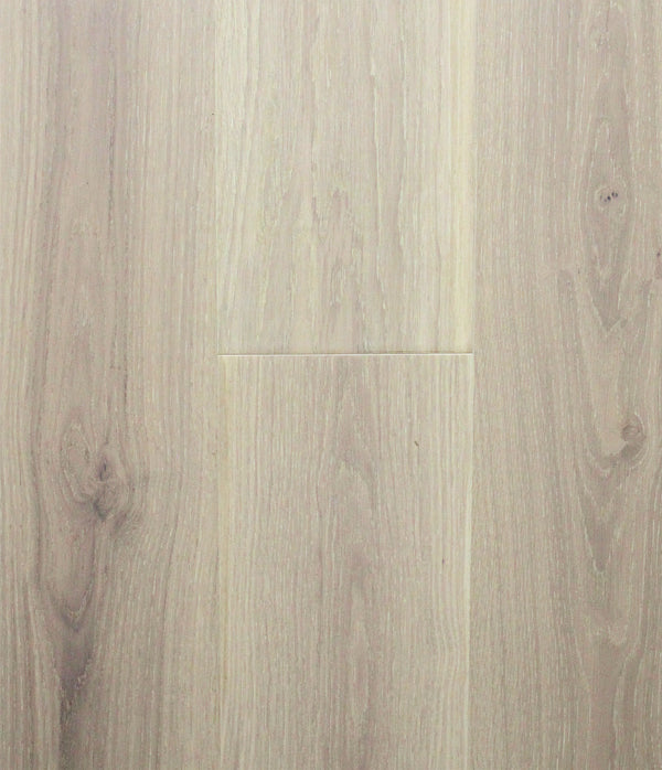 Swish Oak Natura Nordic Limed engineered oak flooring swatch showing a very pale soft grey-white limed oak with faint warm beige