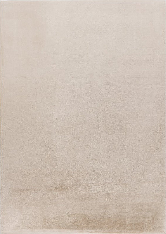Paradise 400 Cream Super Soft Fluffy Cream Rug, full view