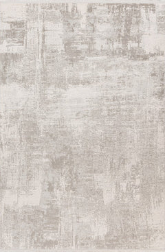 Pierre Cardin - Palais 503 Silver and White Modern Abstract Rug