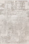 Pierre Cardin Palais 503 Silver and White Modern Abstract Rug, full view