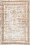 Pierre Cardin Paris 502 Beige Faded Rug With Borders, full view