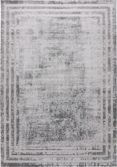 Pierre Cardin - Paris 502 Silver Modern Grey Rug with Border