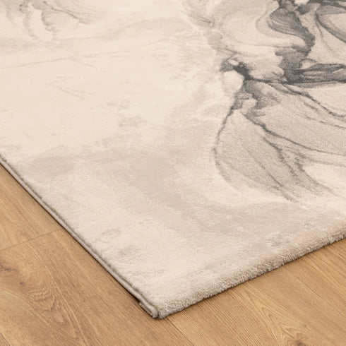 Rue 002 Beige Abstract Floral Rug