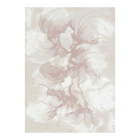 Rue 003 Pink Abstract Floral Rug