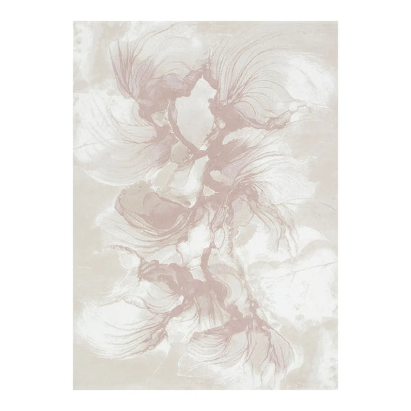 Rue 003 Pink Abstract Floral Rug