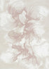 Rue 003 pink abstract floral rug, full view