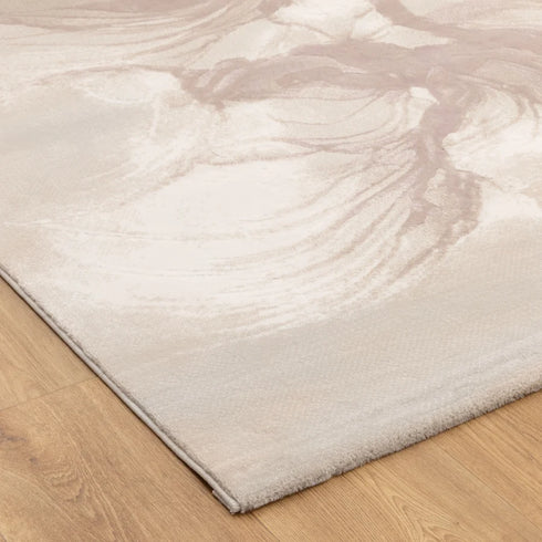 Rue 003 Pink Abstract Floral Rug