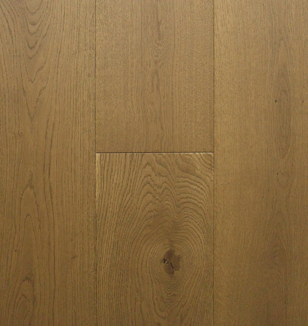 Swish Oak Natura Raw Caramel engineered oak flooring swatch showing a saturated warm golden tobacco brown oak with smooth grain