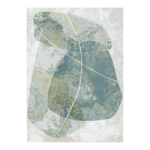 Sena 001 Green Abstract Rug