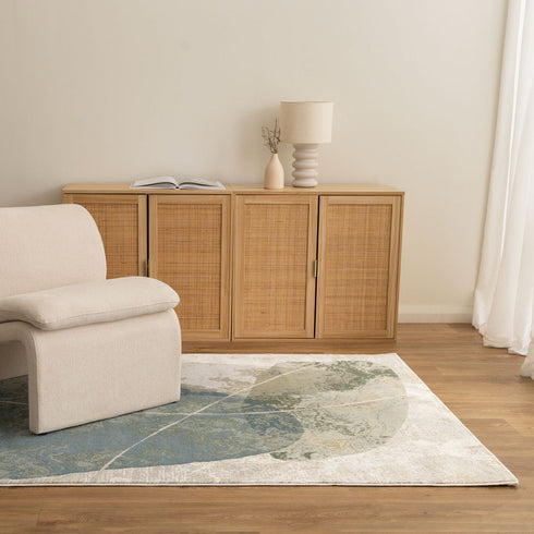 Sena 001 Green Abstract Rug