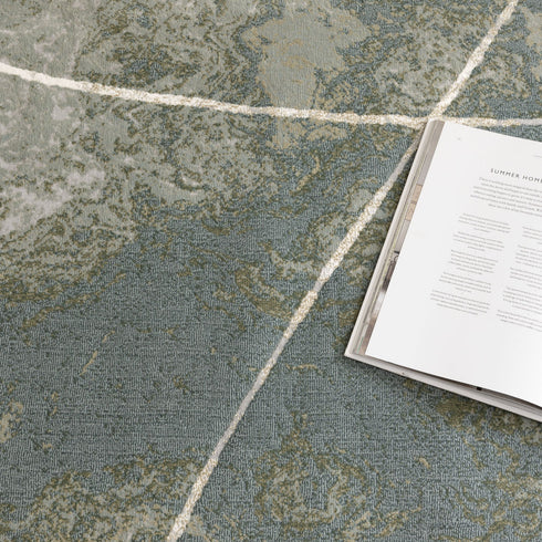 Sena 001 Green Abstract Rug