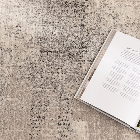 Sena 003 Cream Abstract Brushstroke Rug