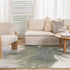 Sena 004 Green Watercolour Floral Rug