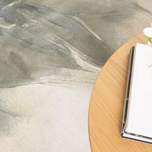 Sena 004 Green Watercolour Floral Rug