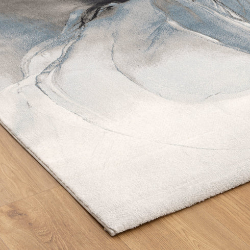Sena 005 Blue Watercolour Floral Rug