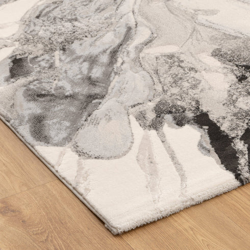 Sena 008 Beige Fluid Art Abstract Rug