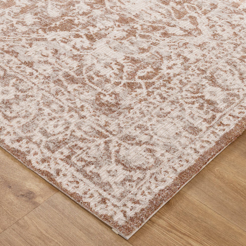 Solenne Beige & Rust Distressed Vintage Rug - S200 - Adore Rugs & Flooring