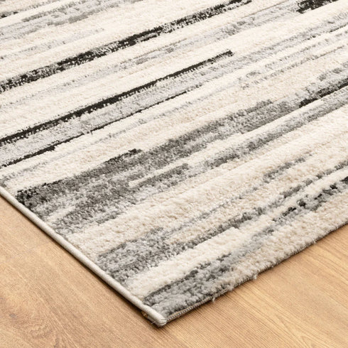 IN STORE ONLY - Slate 03 - Beige Black Rug