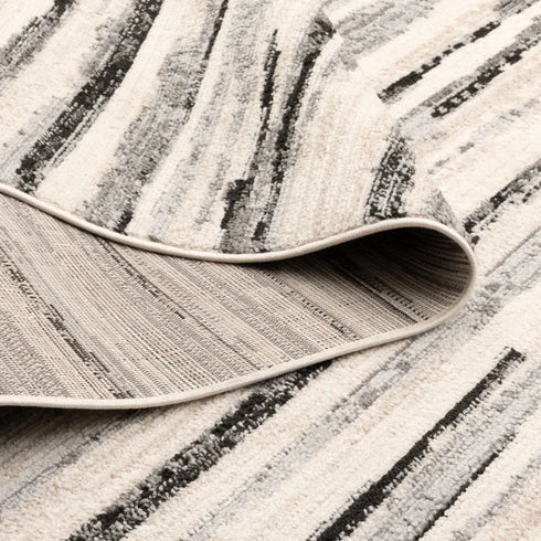IN STORE ONLY - Slate 03 - Beige Black Rug