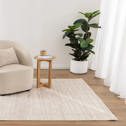 IN STORE ONLY - Slate 10 - Beige Geometric Rug