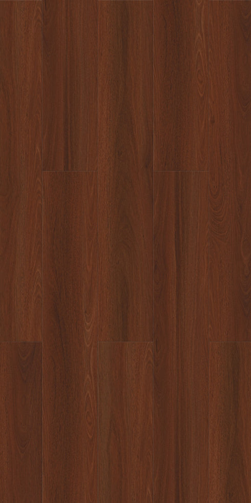 Swish Laminate Jarrah swatch - deep red-brown Australian hardwood decor in 12mm laminate flooring