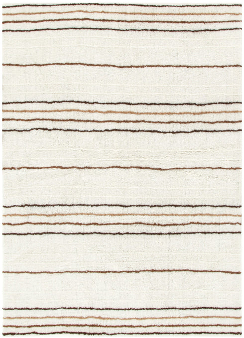 Highlands Beige Stripe Washable Wool Rug - Adore Rugs & Flooring