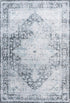 Soho 403 Grey Machine Washable Rug with Medallion, full view