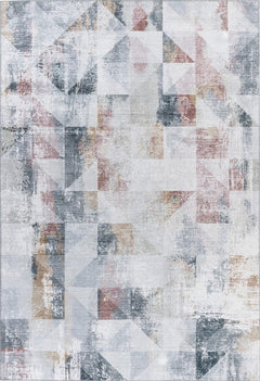 Soho 404 Multi Colour Geometric Rug with Abstract Design